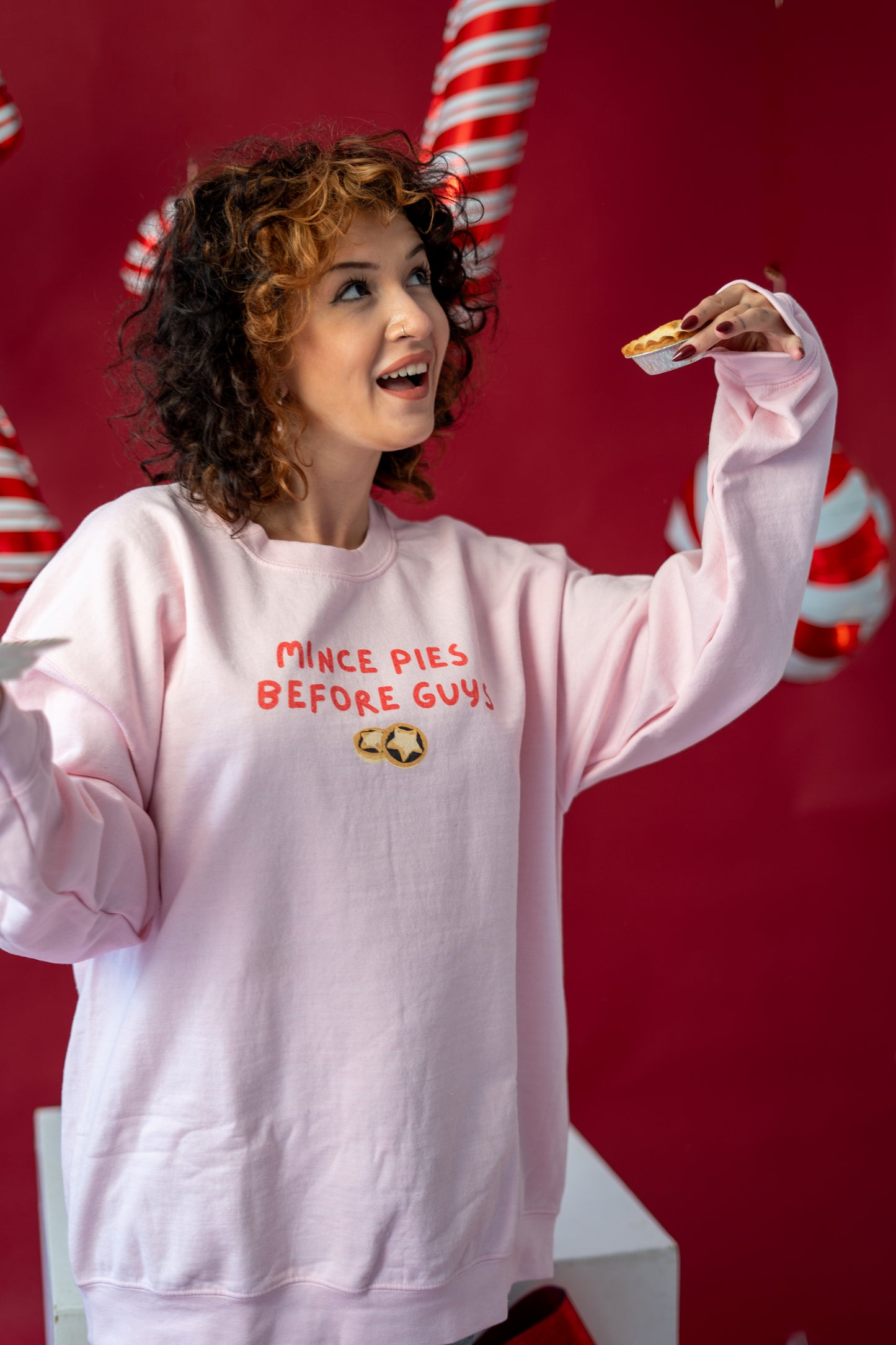 Mince Pies Before Guys printed sweatshirt