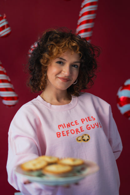 Mince Pies Before Guys printed sweatshirt