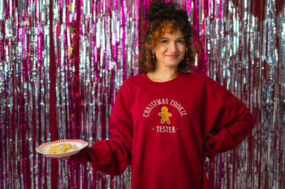 Christmas Cookie Baker/Tester embroidered crewneck sweatshirts