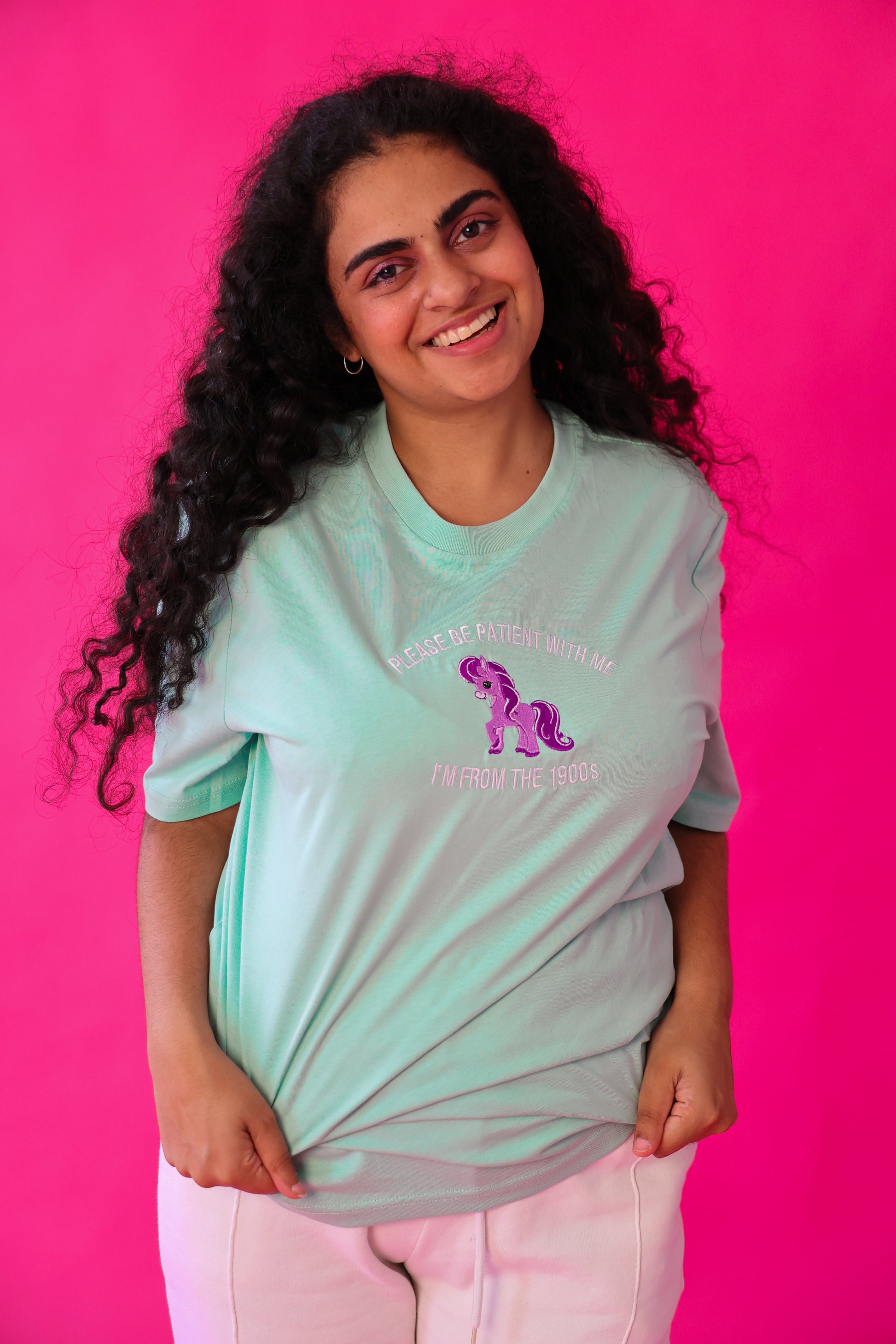 I'm From The 1900's Pony embroidered t-shirt - Tired Girl Apparel