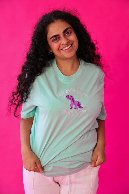 I'm From The 1900's Pony embroidered t-shirt - Tired Girl Apparel