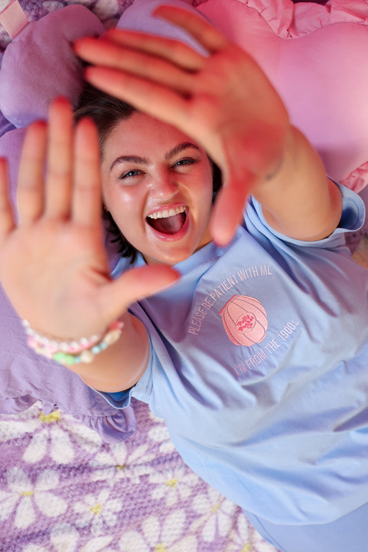 I'm From The 1900's Polly Pocket embroidered t-shirt - Tired Girl Apparel