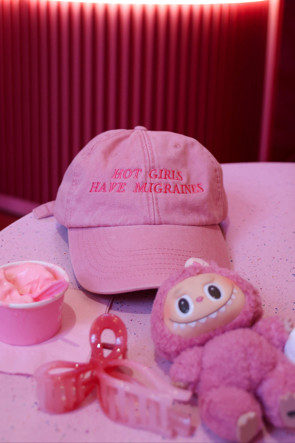 Hot Girls Have Migraines embroidered baseball cap - Tired Girl Apparel