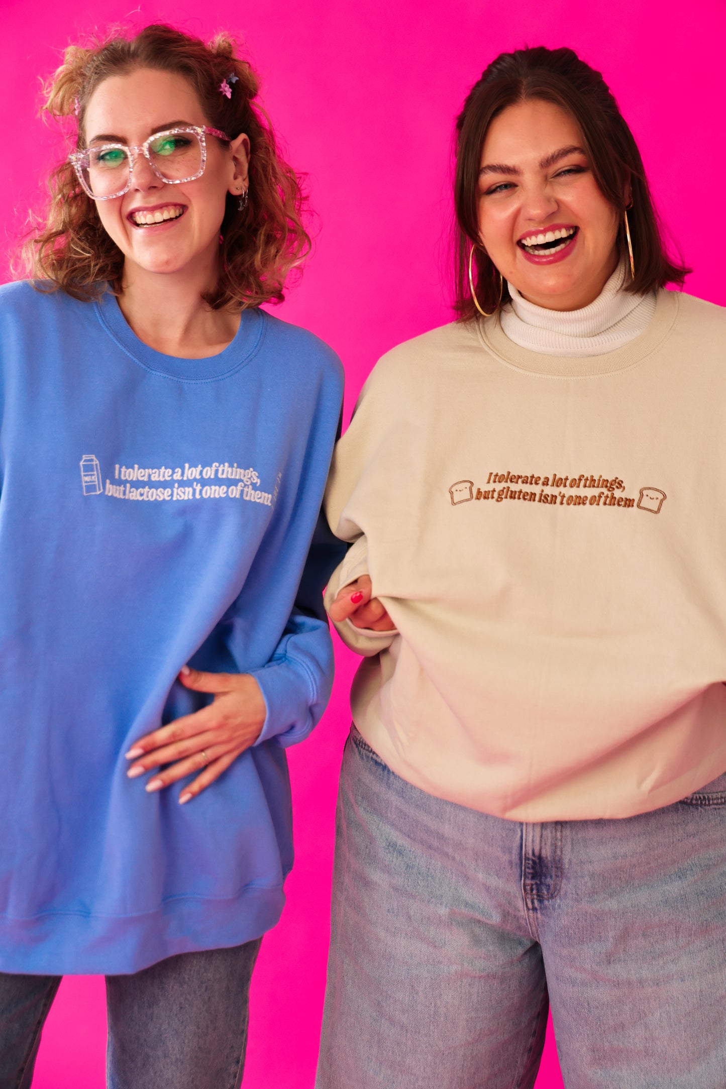 I Don’t Tolerate Gluten embroidered crewneck sweatshirt - Tired Girl Apparel