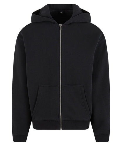 Tired Girl Wellness Club embroidered zipped hooded sweatshirt