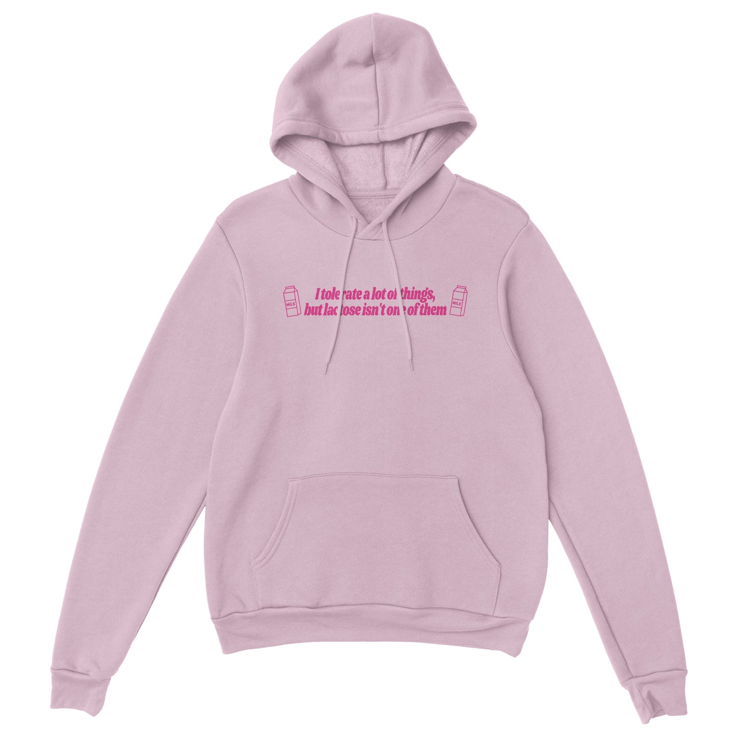 I Don't Tolerate Lactose embroidered hooded sweatshirt