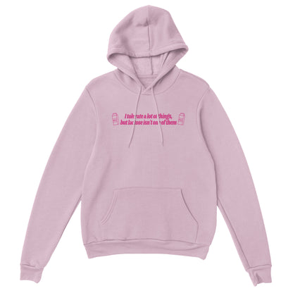 I Don't Tolerate Lactose embroidered hooded sweatshirt