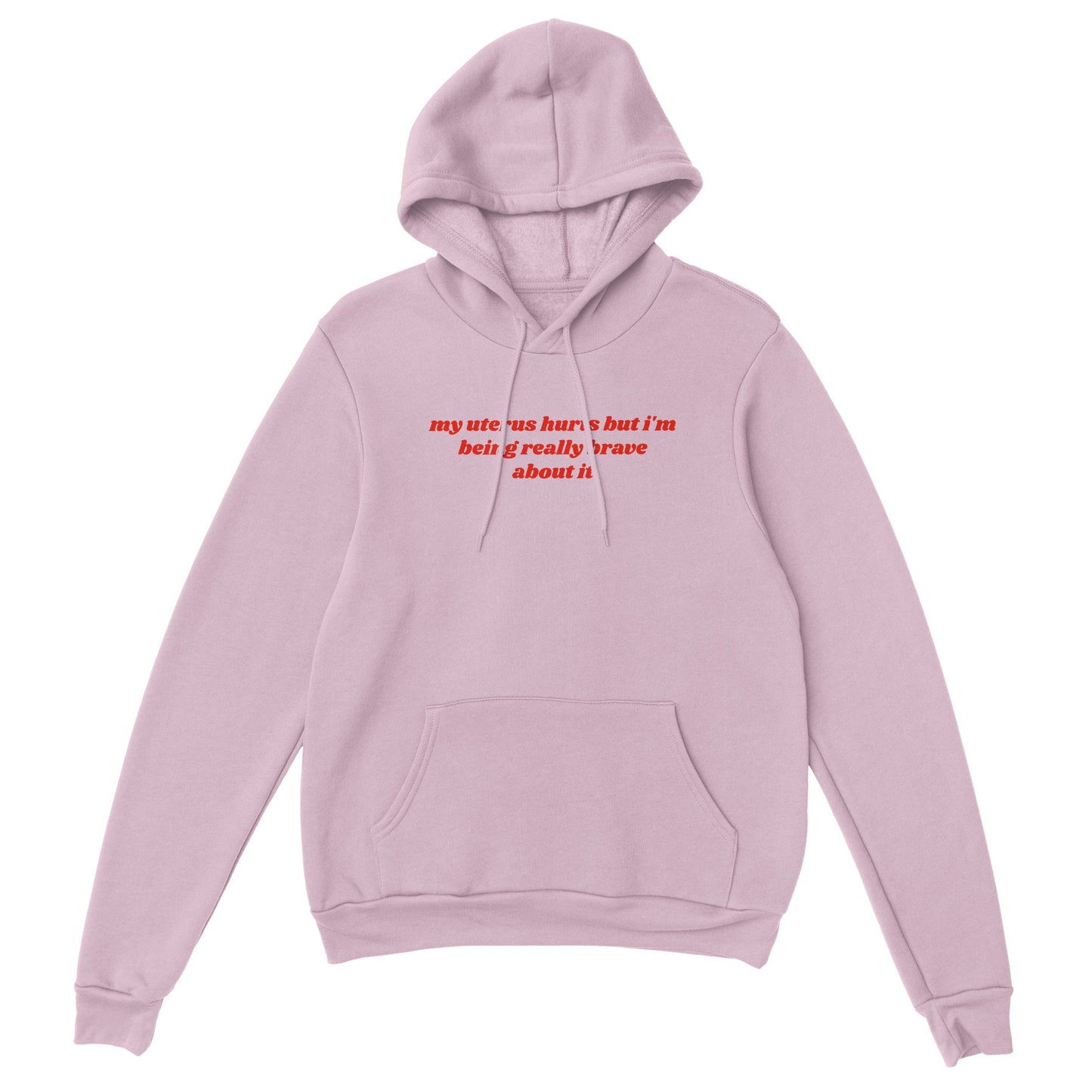 My Uterus Hurts embroidered hooded sweatshirt