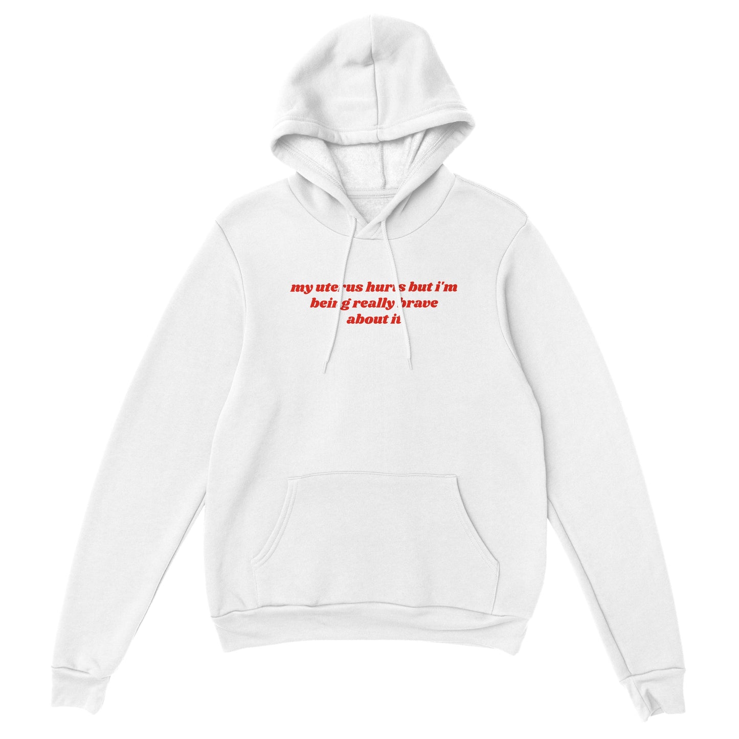 My Uterus Hurts embroidered hooded sweatshirt