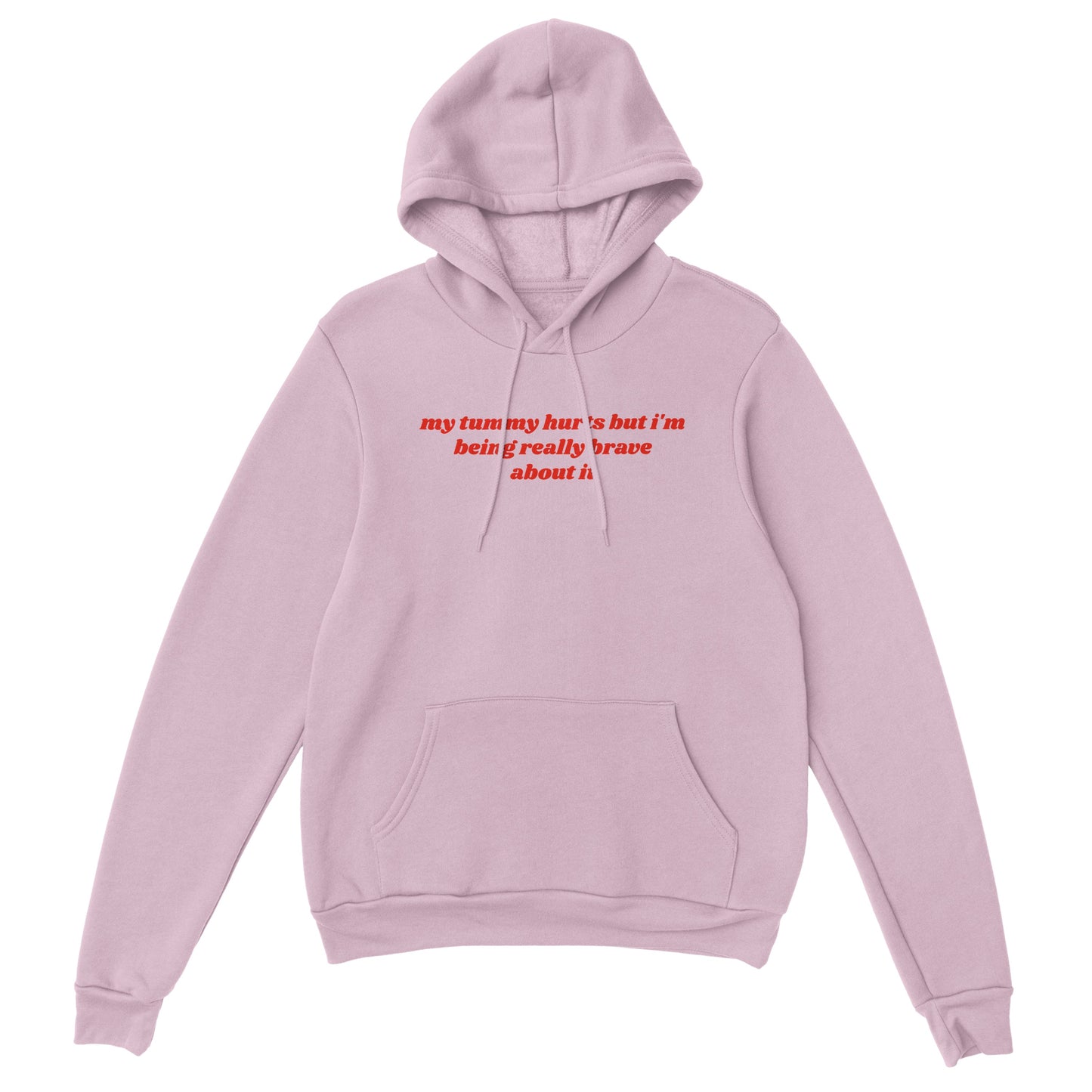 My Tummy Hurts embroidered hooded sweatshirt