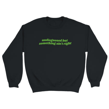 Undiagnosed But Something Ain’t Right embroidered crewneck sweatshirt