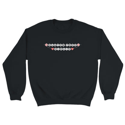 Gluten Free Girlie Friendship Bracelet embroidered crewneck sweatshirt