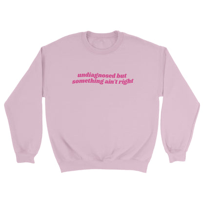 Undiagnosed But Something Ain’t Right embroidered crewneck sweatshirt