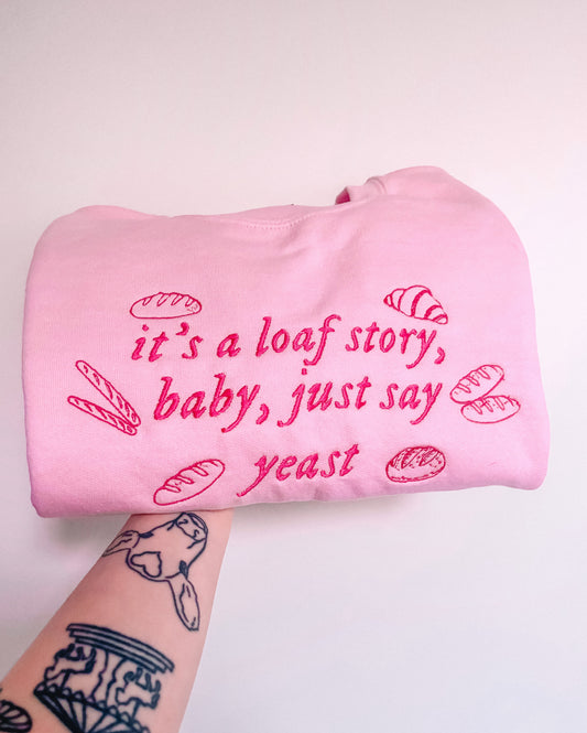 It's A Loaf Story embroidered crewneck sweatshirt