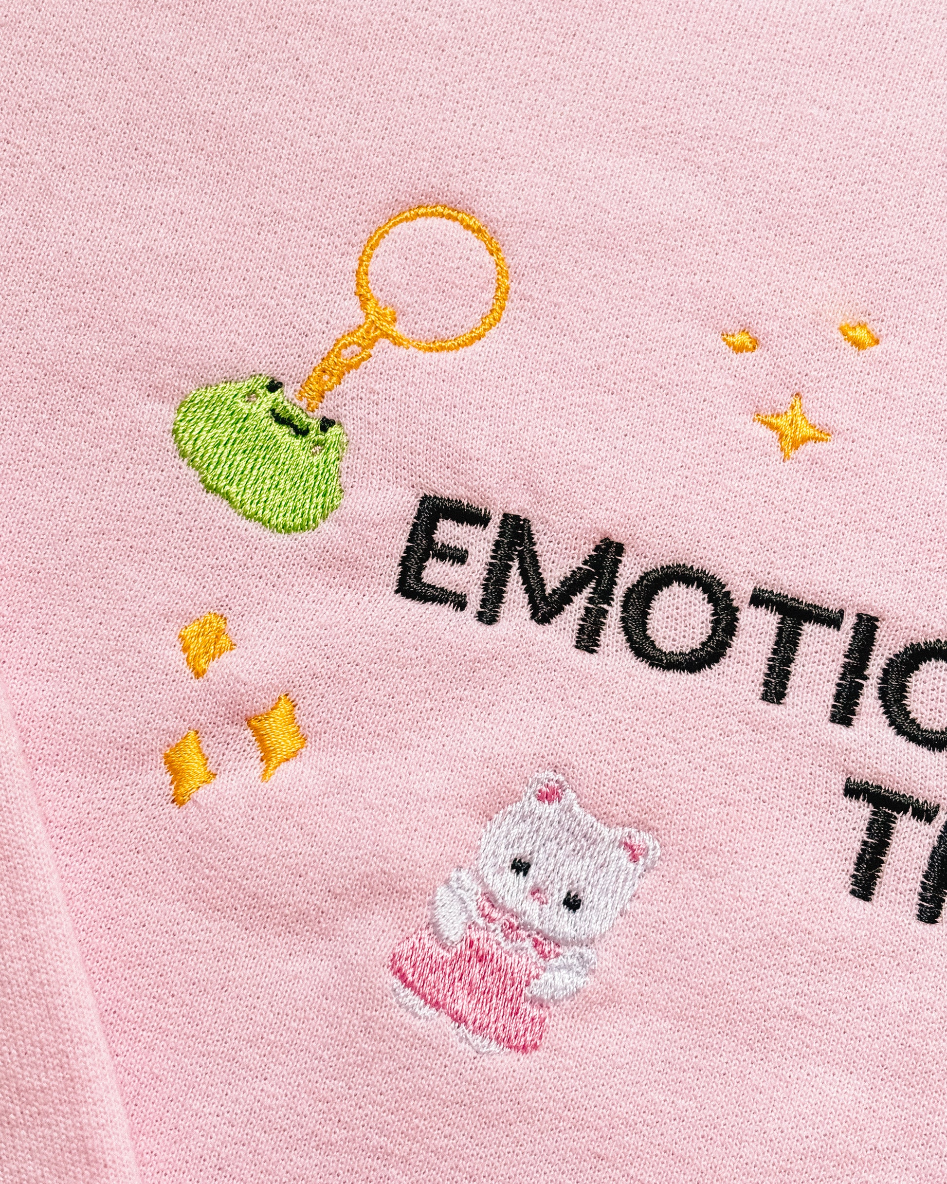 Emotional Support Trinkets embroidered crewneck sweatshirt - Tired Girl Apparel