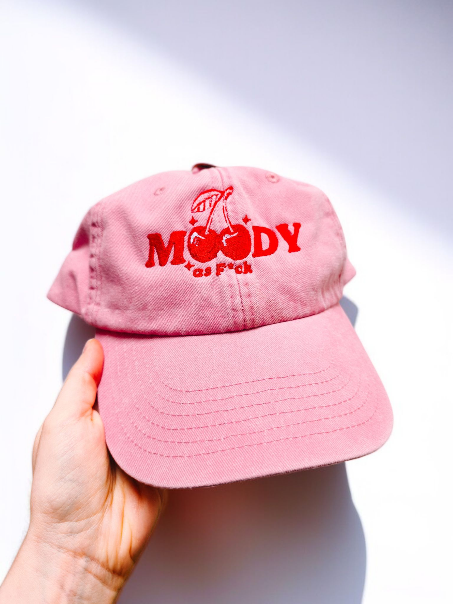 Moody As F*ck embroidered baseball cap - Tired Girl Apparel