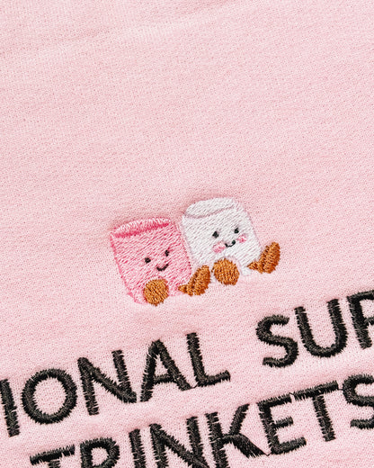Emotional Support Trinkets embroidered crewneck sweatshirt - Tired Girl Apparel
