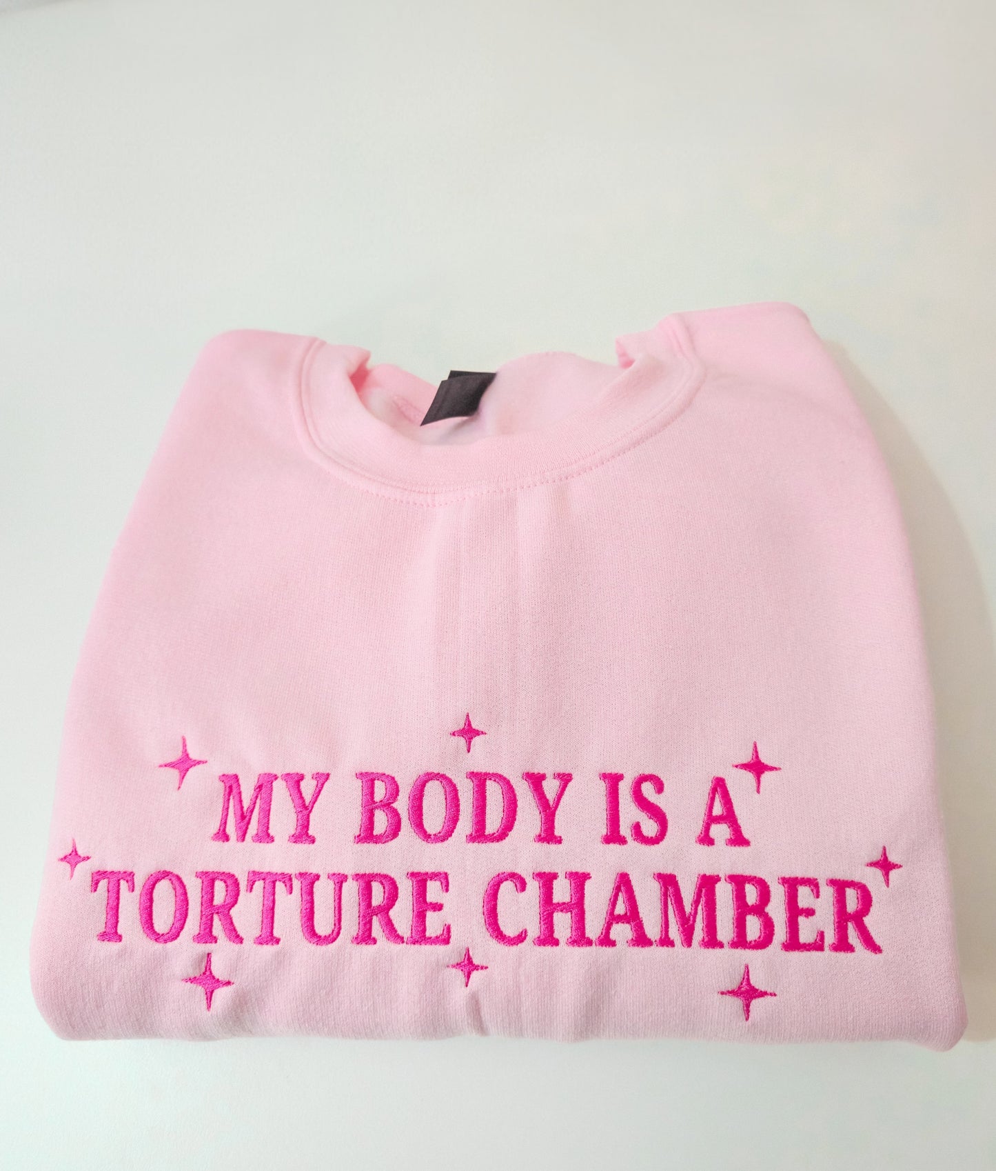 My Body Is A Torture Chamber embroidered crewneck sweatshirt