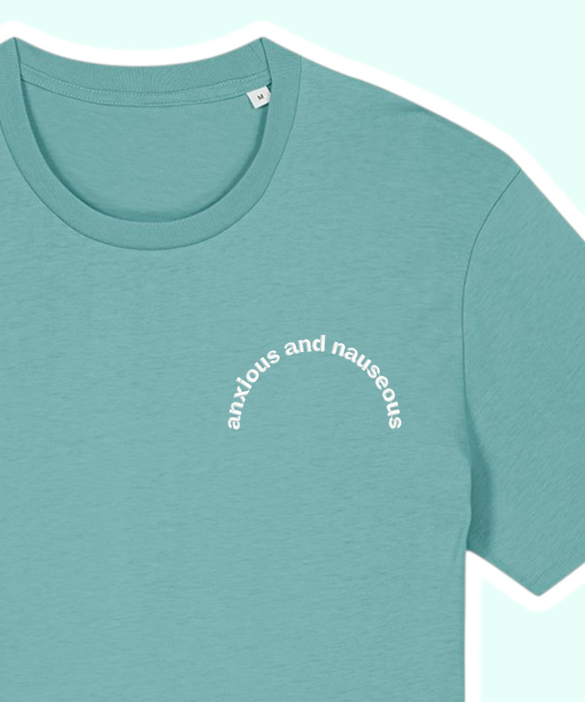 Anxious & Nauseous embroidered t-shirt