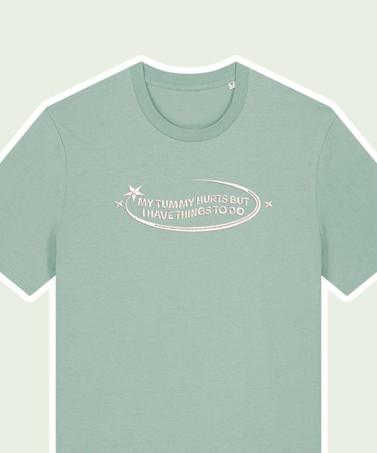 Things To Do embroidered t-shirt - Tired Girl Apparel