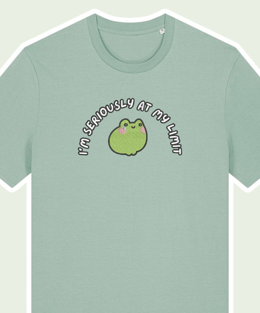 I'm Seriously At My Limit embroidered t-shirt - Tired Girl Apparel