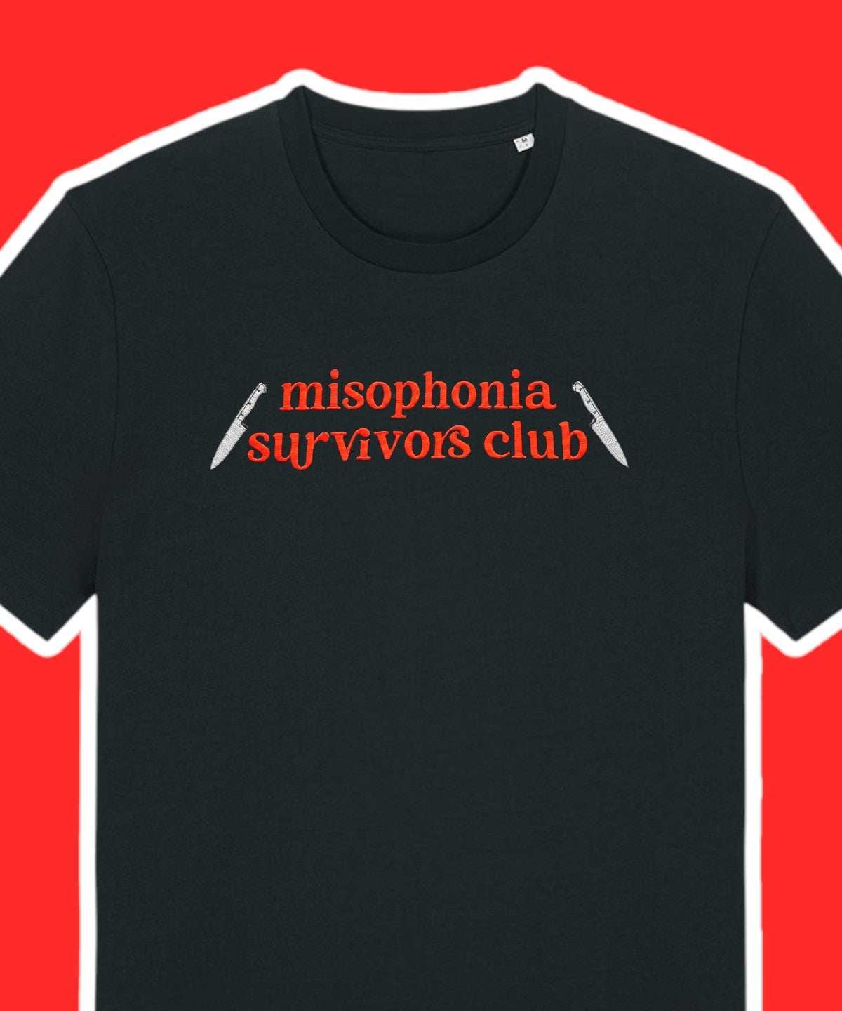 Misophonia Survivor's Club embroidered t-shirt