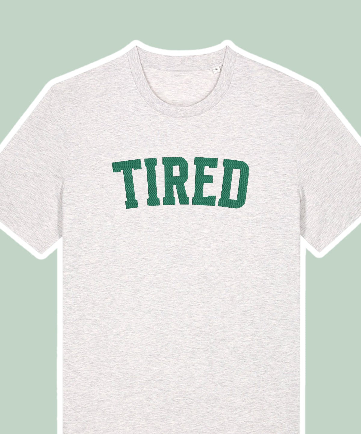 Tired embroidered t-shirt