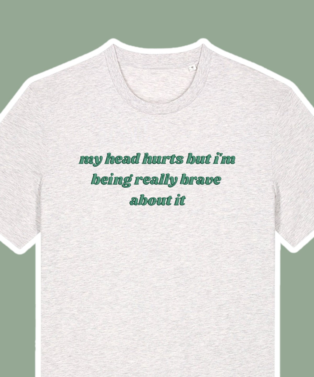 My Head Hurts embroidered t-shirt