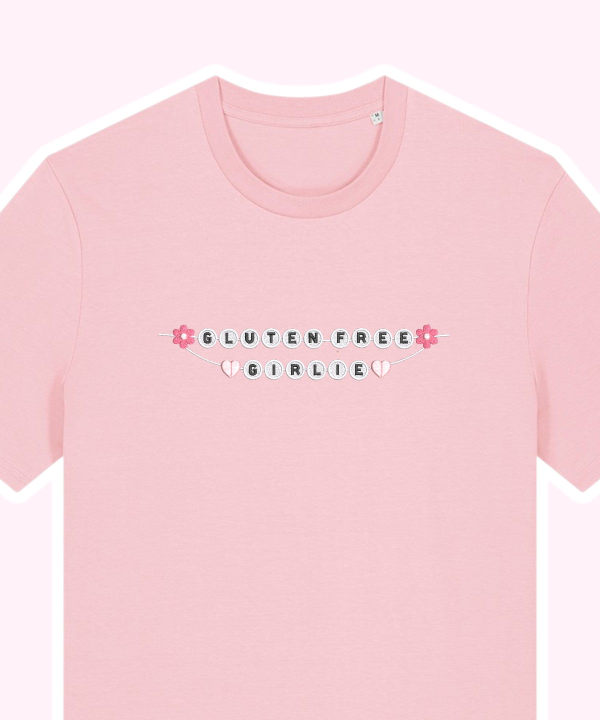 Gluten Free Girlie Friendship Bracelet embroidered t-shirt
