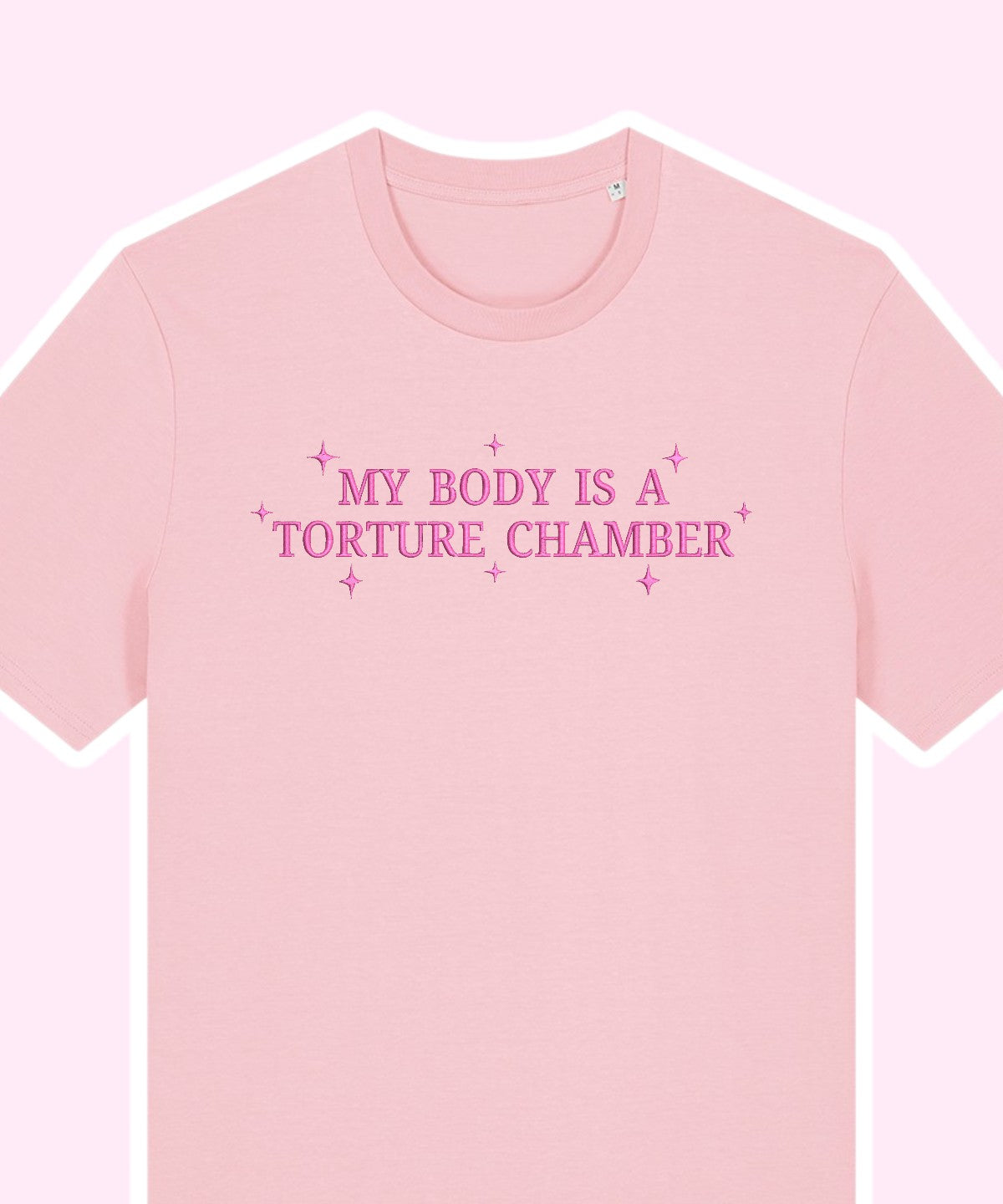 My Body Is A Torture Chamber embroidered t-shirt