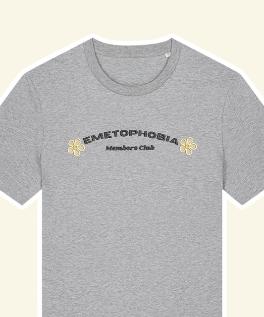 Emetophobia Club embroidered t-shirt - Tired Girl Apparel