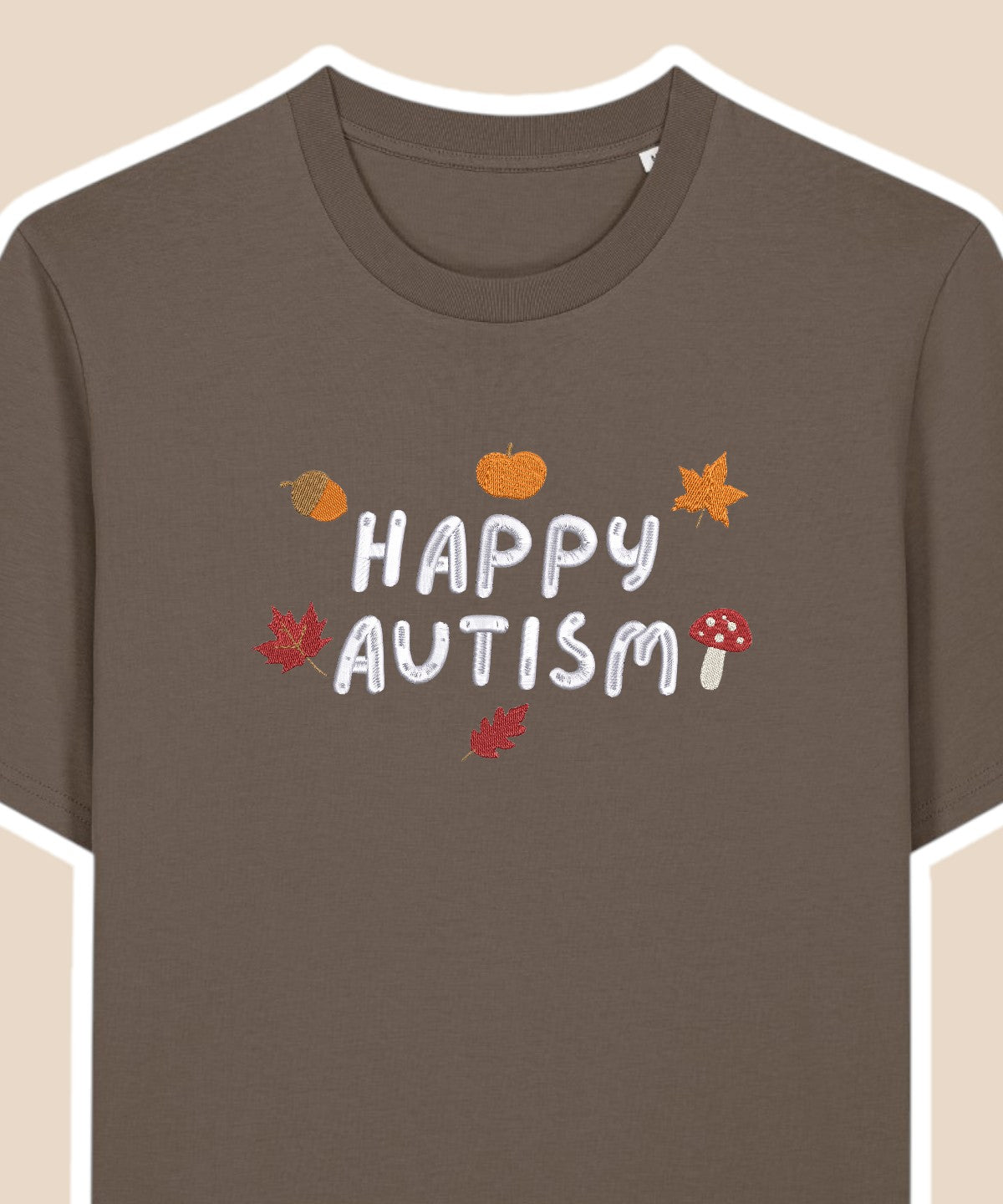 Happy Autism embroidered t-shirt