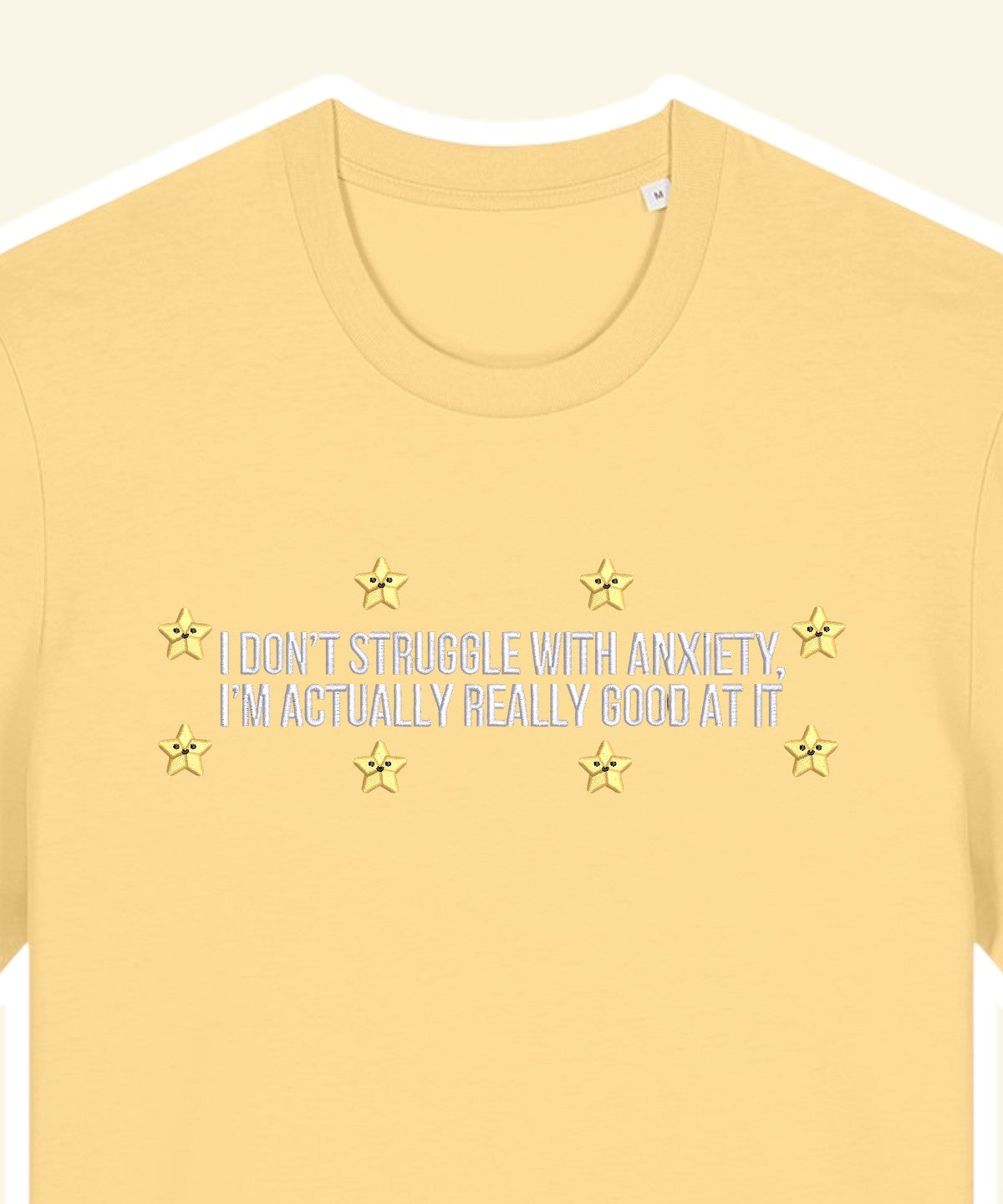 I Don't Struggle With Anxiety embroidered t-shirt