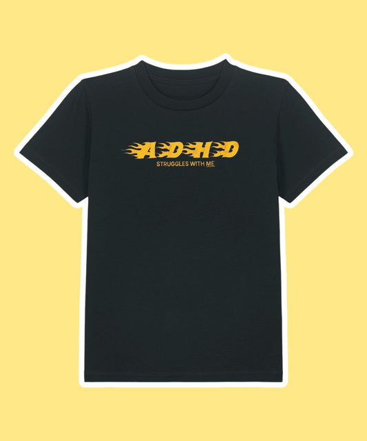 ADHD Struggles With ME embroidered t-shirt - Tired Girl Apparel