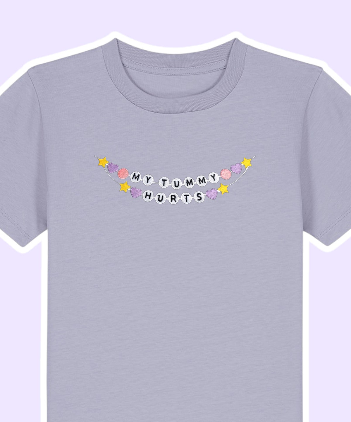 My Tummy Hurts Friendship Bracelet embroidered t-shirt