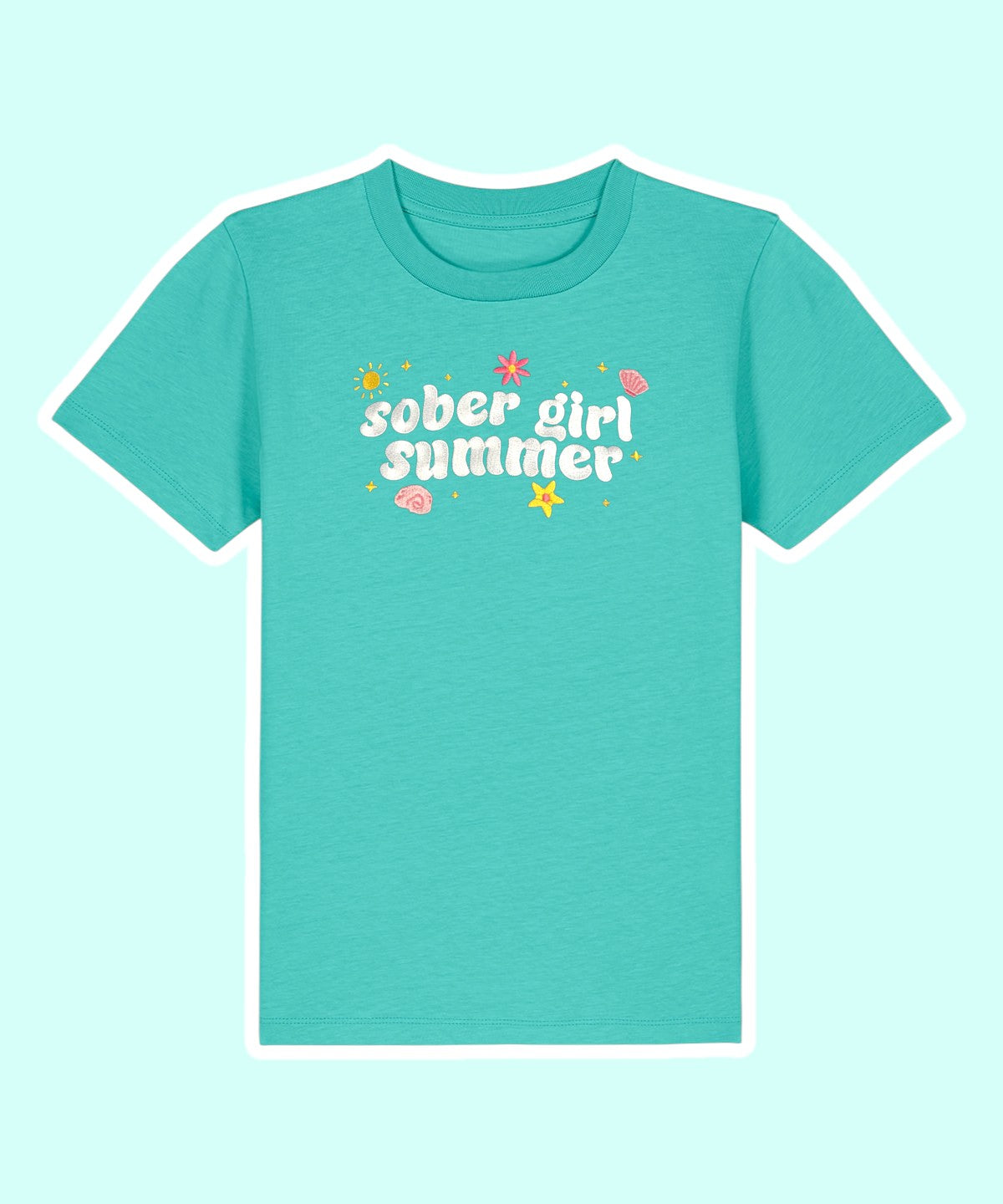 Sober Girl Summer embroidered t-shirt
