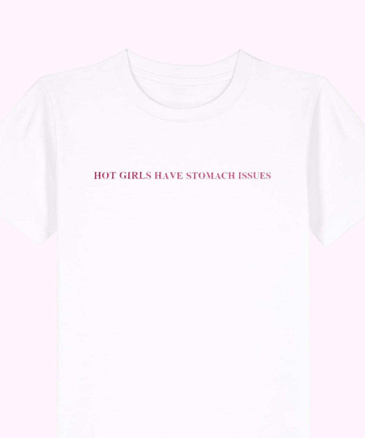 Hot Girls Have Stomach Issues embroidered t-shirt