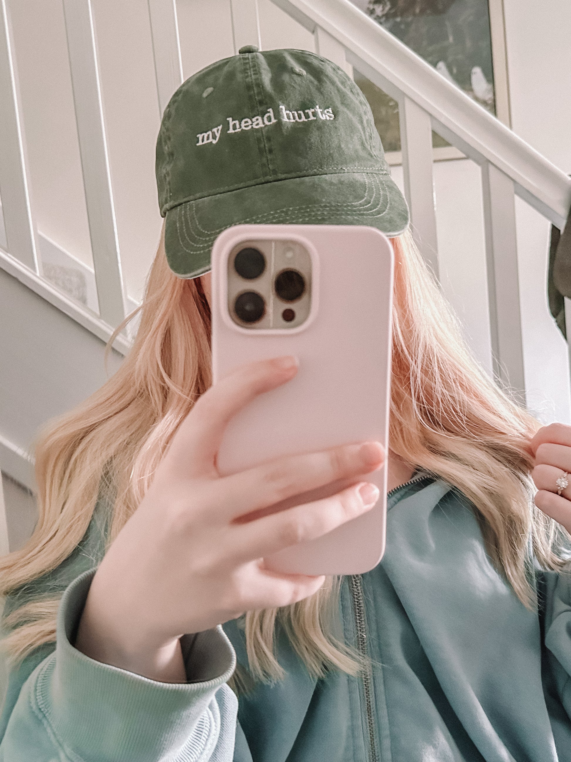My Head Hurts embroidered baseball cap - Tired Girl Apparel