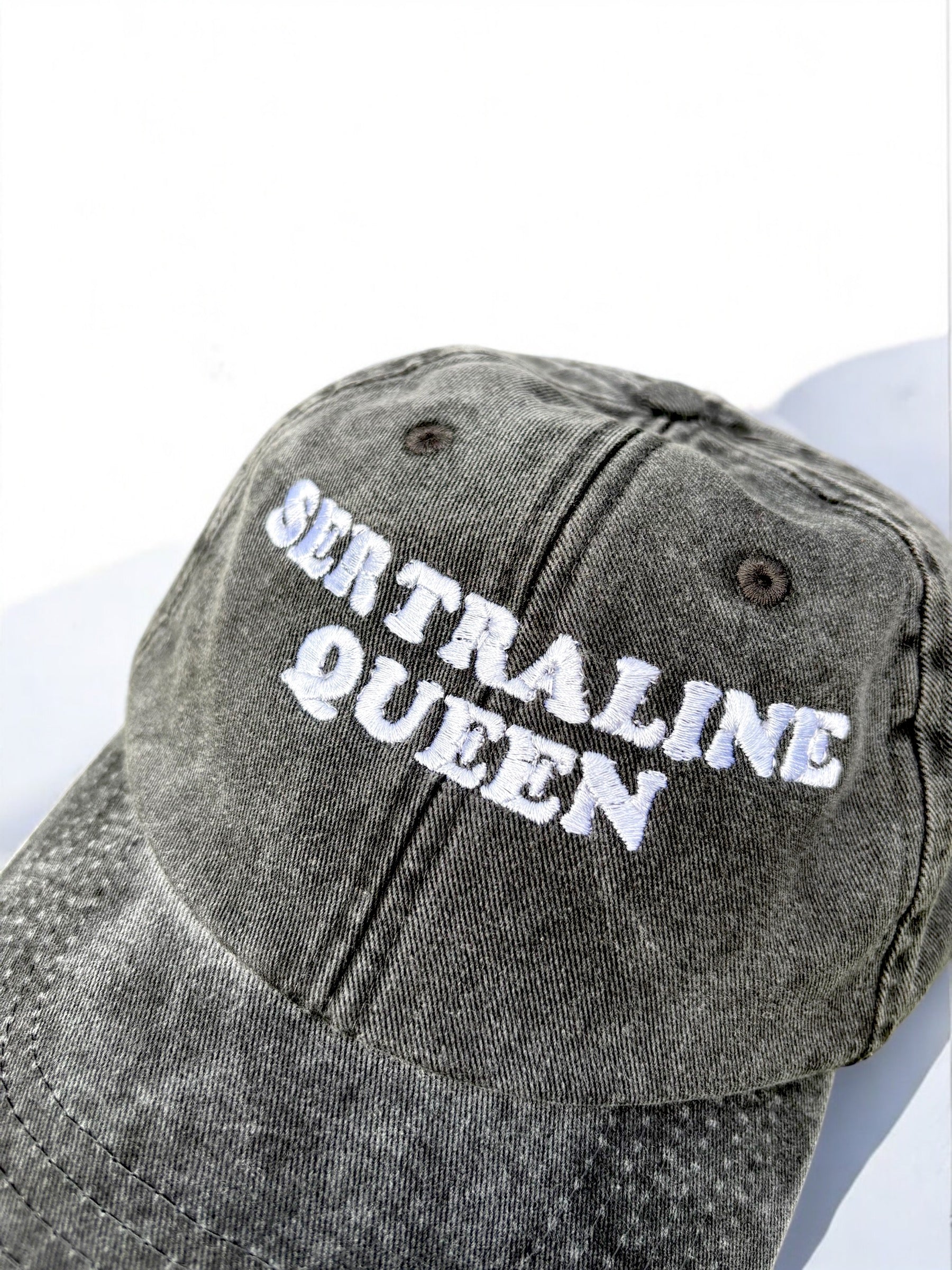 Sertraline Queen embroidered baseball cap - Tired Girl Apparel