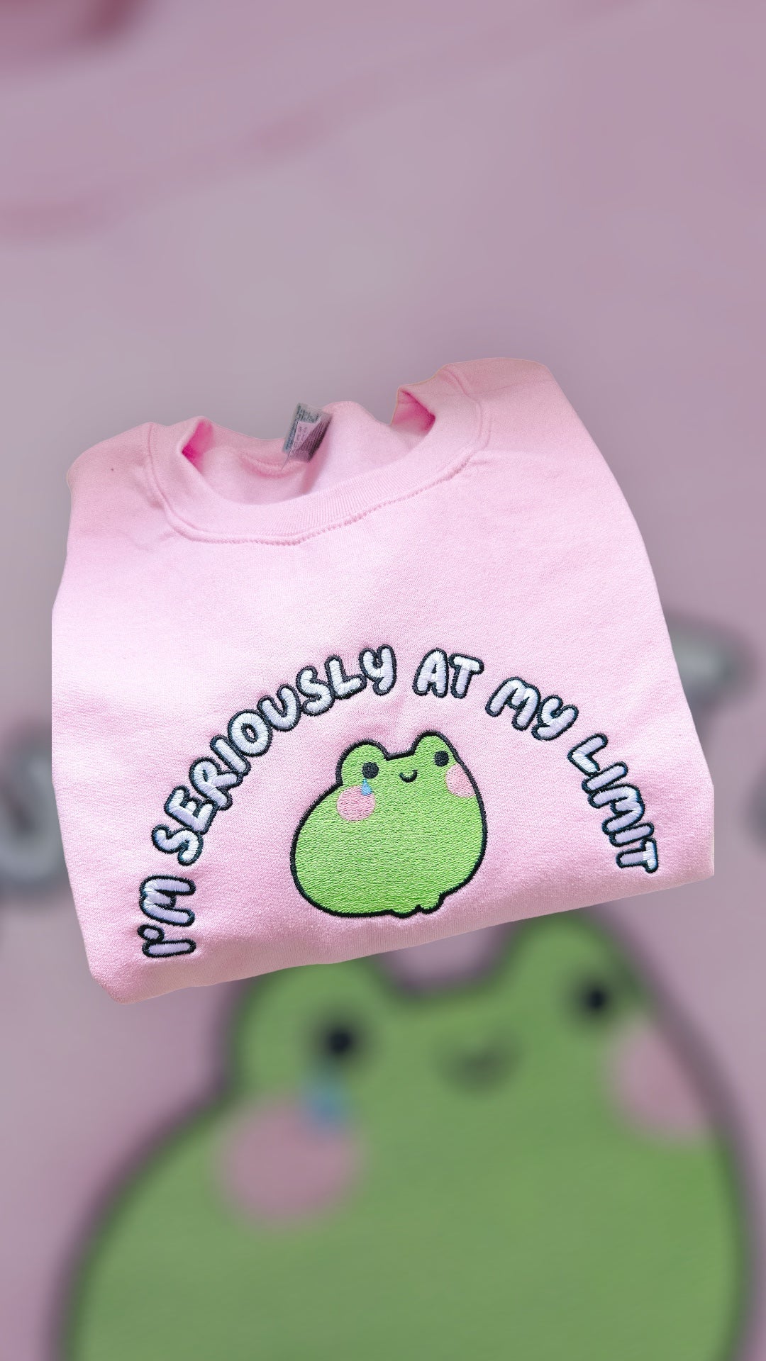 I’m Seriously At My Limit embroidered crewneck sweatshirt