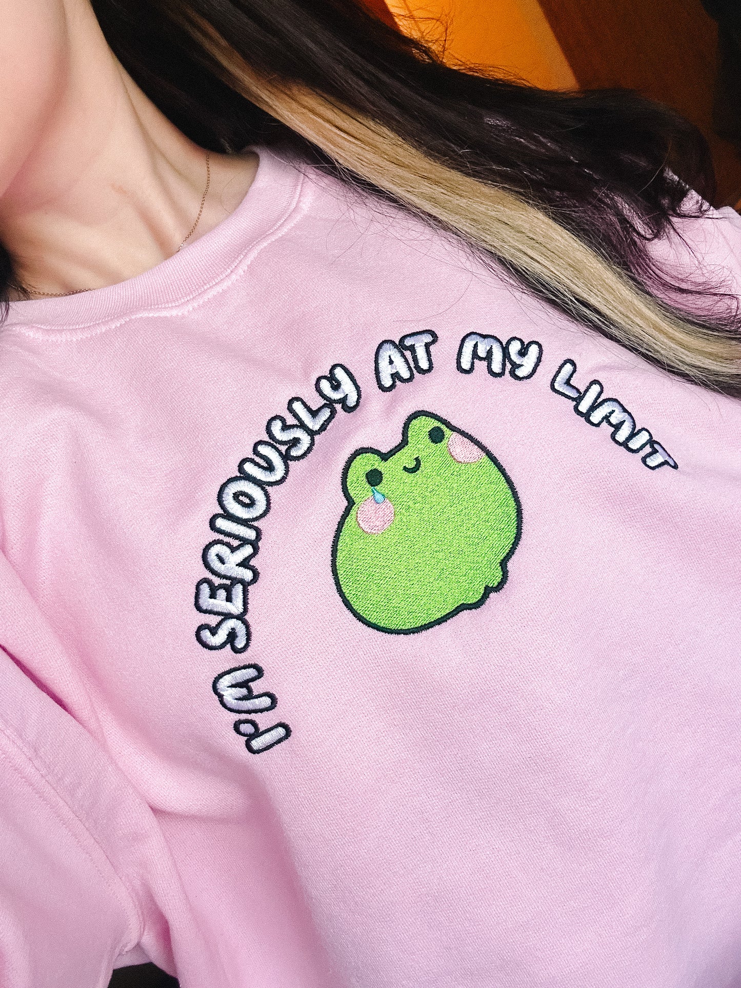I’m Seriously At My Limit embroidered crewneck sweatshirt