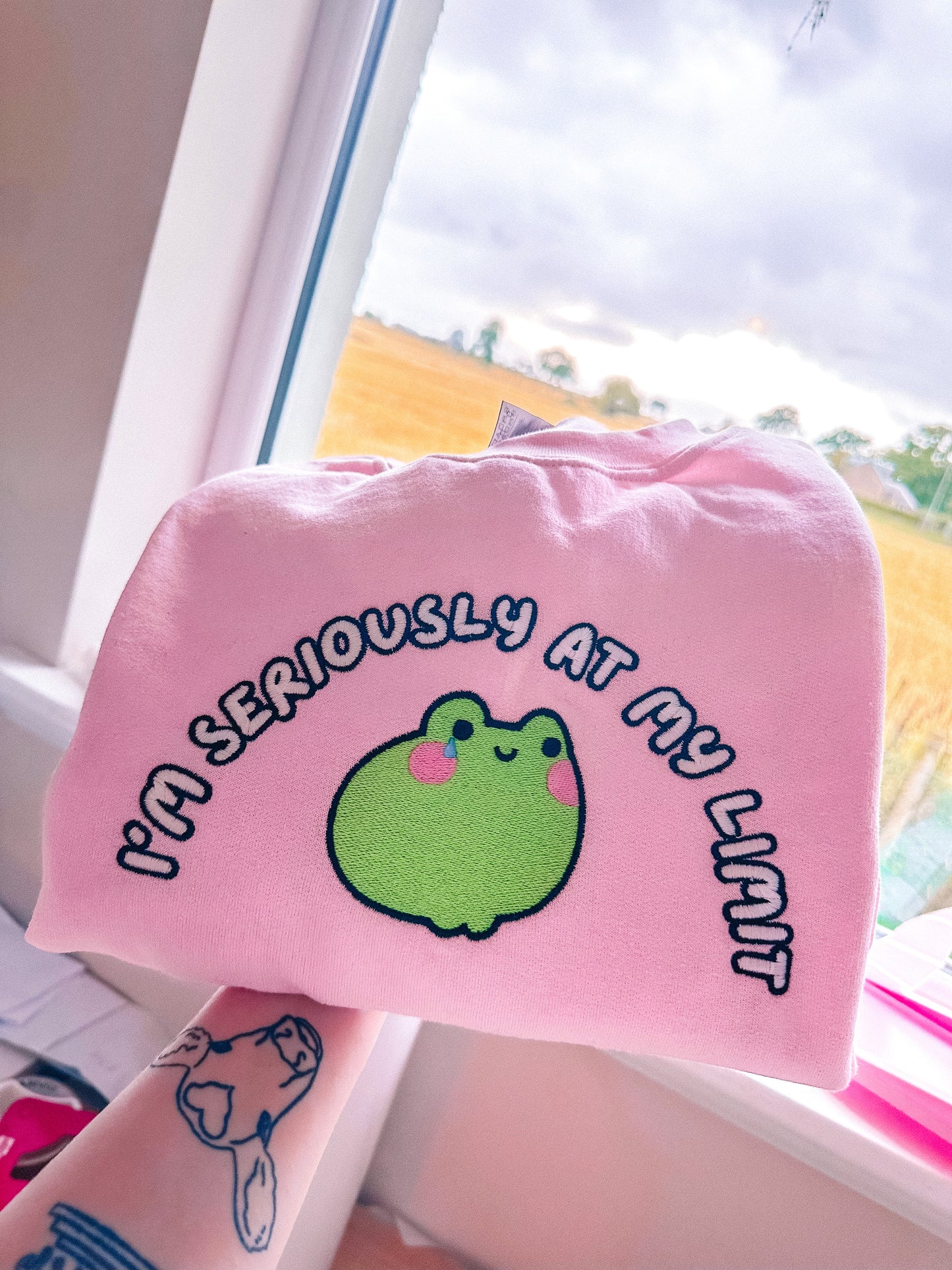 I’m Seriously At My Limit embroidered crewneck sweatshirt