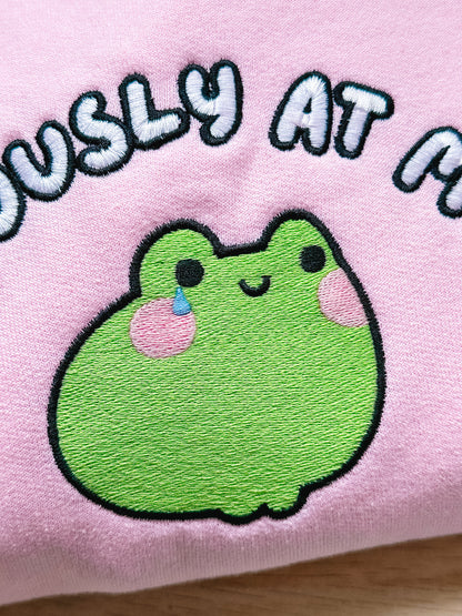 I’m Seriously At My Limit embroidered crewneck sweatshirt