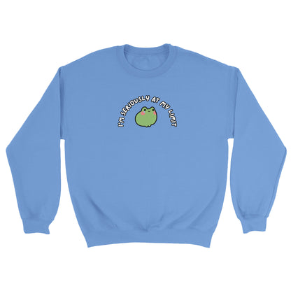 I’m Seriously At My Limit embroidered crewneck sweatshirt