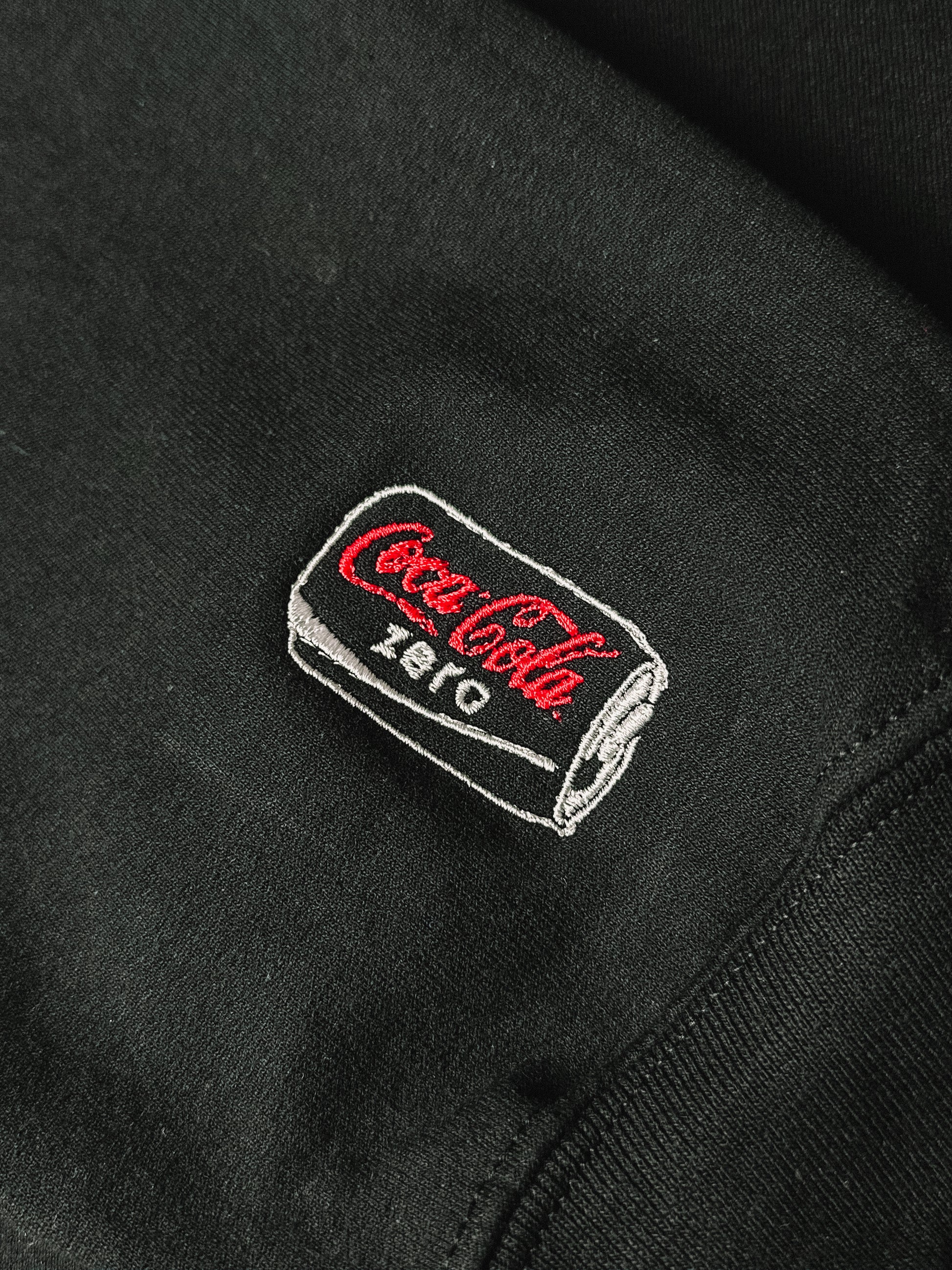 I Need A Coke Zero embroidered crewneck sweatshirt with sleeve detail - Tired Girl Apparel