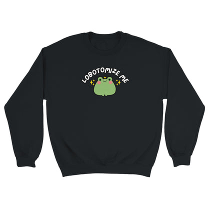 Lobotomize me embroidered crewneck sweatshirt