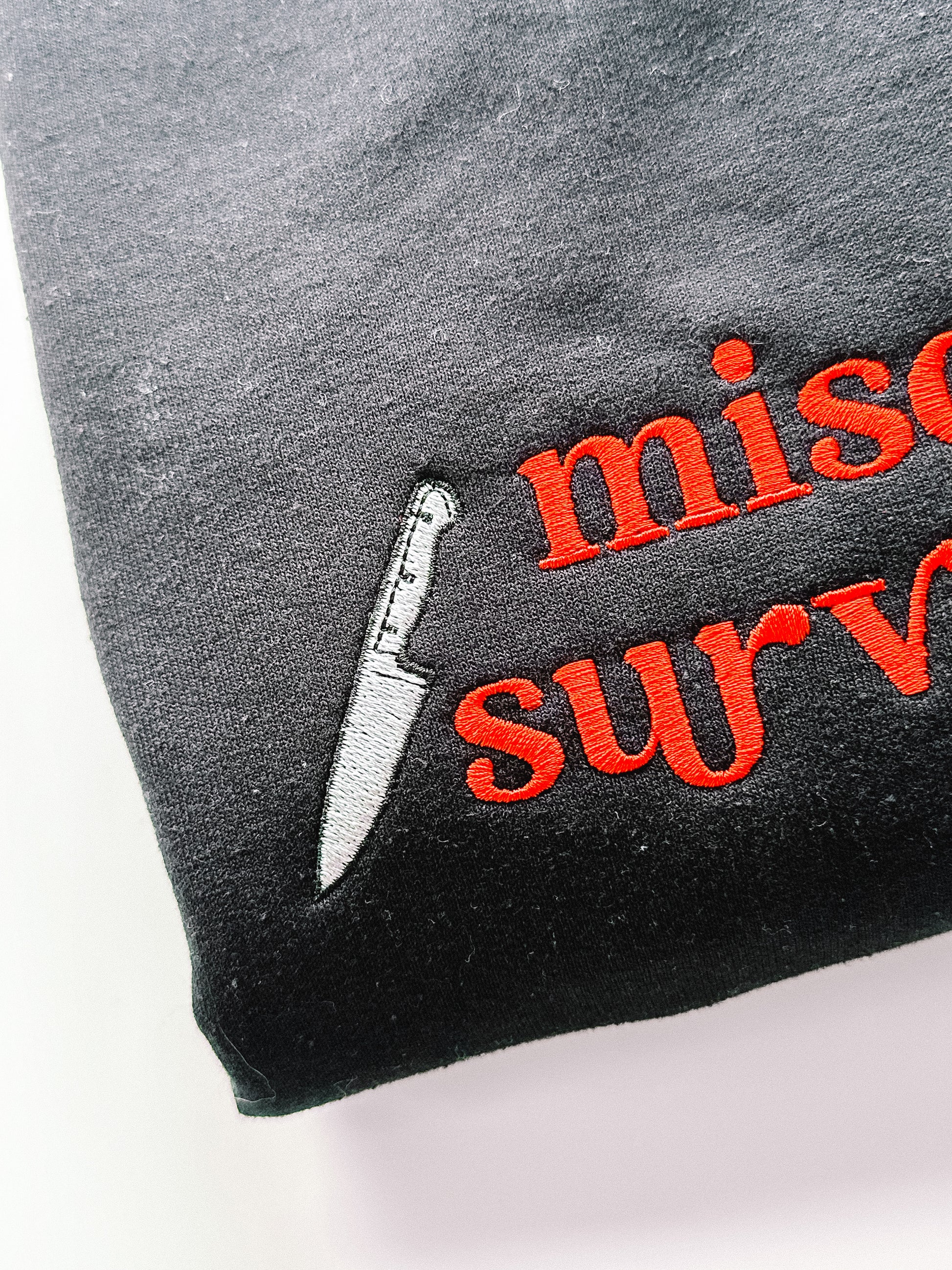 Misophonia Survivor's Club embroidered crewneck - Tired Girl Apparel