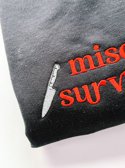 Misophonia Survivor's Club embroidered crewneck - Tired Girl Apparel