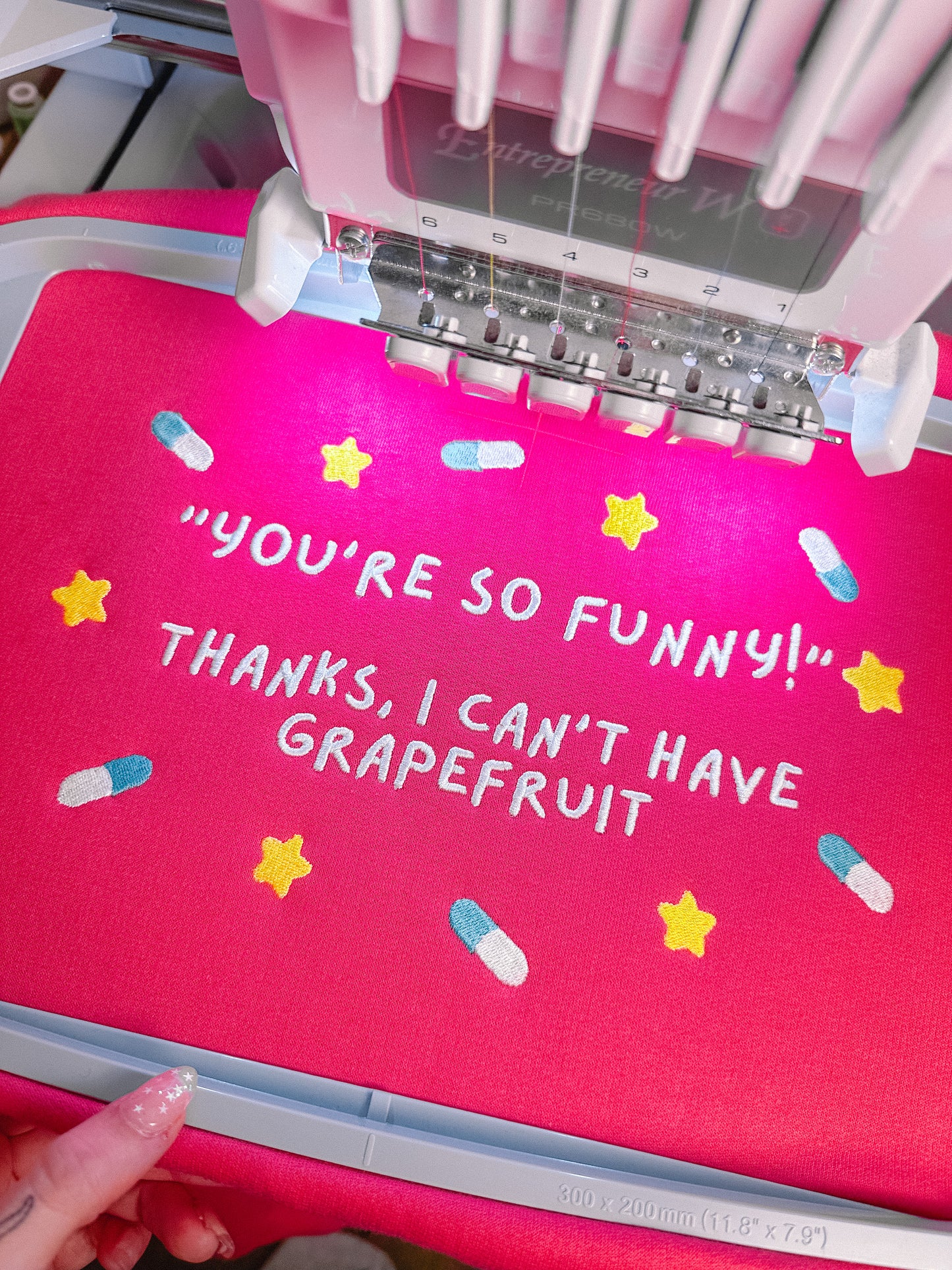 “You’re so funny” embroidered sweatshirt