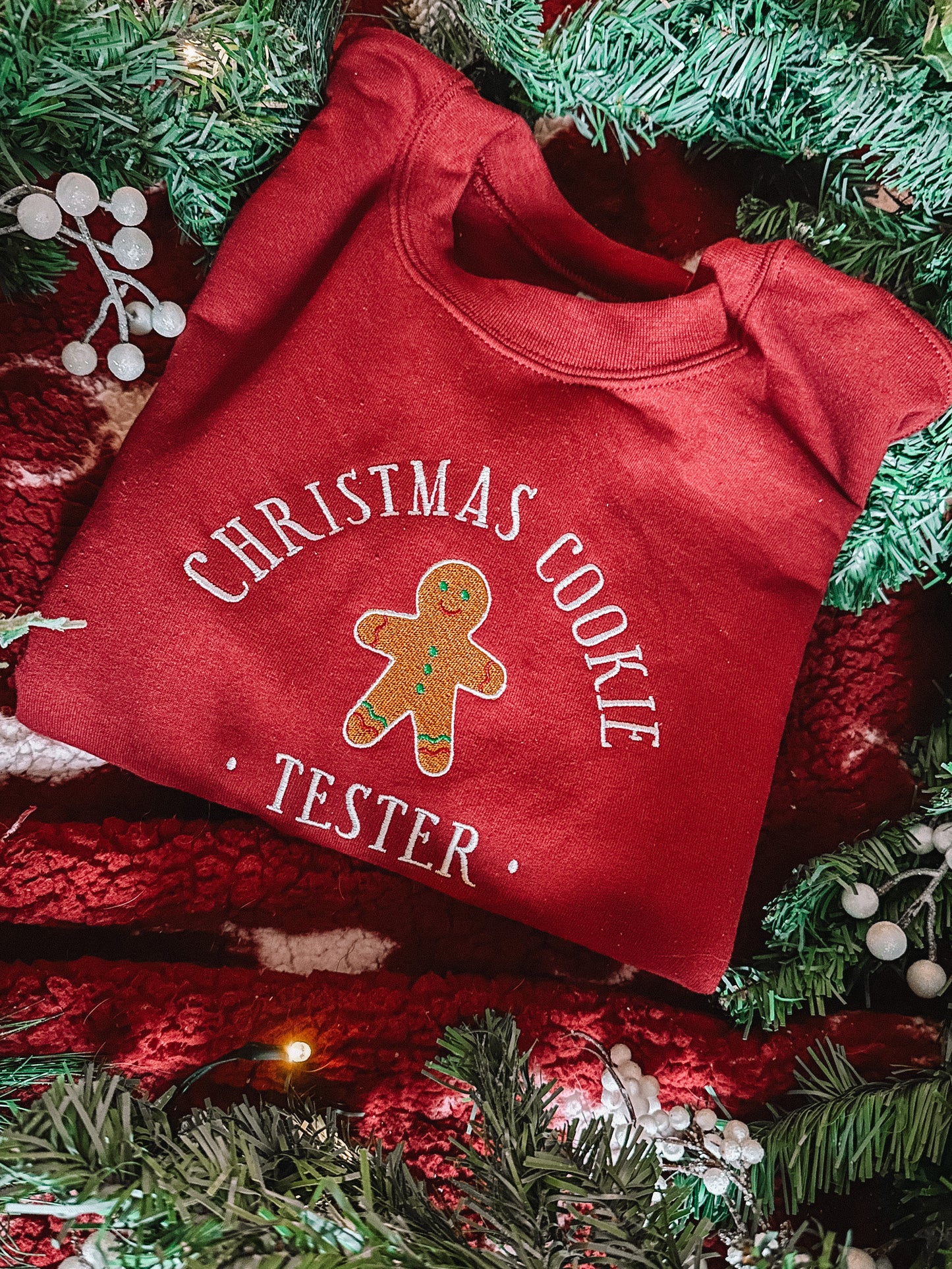 Christmas Cookie Baker/Tester embroidered crewneck sweatshirts - Tired Girl Apparel